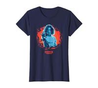 Stranger Things Eleven Reach Out T-Shirt, Femme, Bleu Marine, XXL