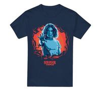 Stranger Things Eleven Reach Out Unisex T Shirt, Bleu Marine, XL Mixte