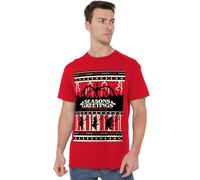 Stranger Things Fair Isle Christmas Unisex T Shirt, Red, XXX-Large