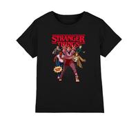 Stranger Things Final Stand Comic Kids T Shirt, Black, 7-8