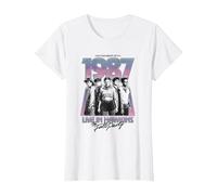 Stranger Things Hawkins 1987 Group Tour Poster T-Shirt, Femme, Blanc, XS