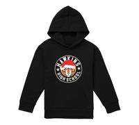 Stranger Things Hawkins Christmas Badge Youth Kids Boy Girls Pull-Over Hoodie, Black, 9-11