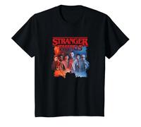 Stranger Things Hawkins Creel House Poster T-Shirt, Enfant, Noir, 3 Ans