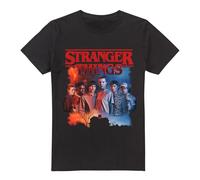 Stranger Things Hawkins Creel House Poster Unisex T Shirt, Noir, S Mixte