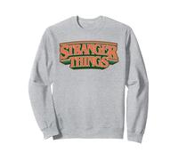 Stranger Things Hawkins High School Logo Sweatshirt, Unisexe pour Adultes, Gris Chiné, S