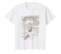 Stranger Things Hawkins Lab Mono Officiellement licencie T-Shirt, Enfant, Blanc, 4 Ans