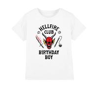 Stranger Things Hellfire Birthday Boy Kids T Shirt, White, 12-13