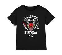 Stranger Things Hellfire Birthday Kid Inverted Kids T Shirt, Black, 9-11