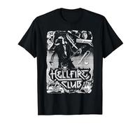 Stranger Things Hellfire Club '86 Eddie Munson Guitare Plomb T-Shirt, Homme, Noir, 5XL