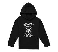 Stranger Things Hellfire Club Bones Youth Kids Boy Girls Pull-Over Hoodie, Gris Heather Sport, 9-11 A