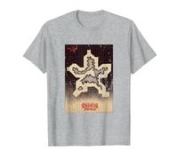 Stranger Things Hellfire Club Carte de Jeu de Table T-Shirt, Homme, Gris Chiné, 5XL