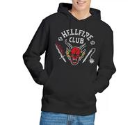 Stranger Things Hellfire Club Invert Sweat à Capuche Unisexe, Noir, XL