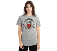 Stranger Things Hellfire Club Ladies T Shirt, Athletic Heather, X-Large