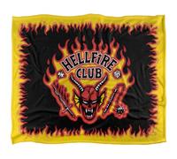 Stranger Things Hellfire Club Logo Flames Silky Touch Super Soft Throw Blanket 152 X 127 Cm