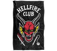 Stranger Things Hellfire Club Logo Plaid Ultra Doux au Toucher Soyeux - 91 x 147 cm
