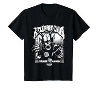 Stranger Things Hellfire Club Mono T-Shirt, Enfant, Noir, 8 Ans