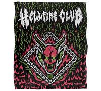 Stranger Things Hellfire Club Neon Flames Sketch Plaid Ultra Doux au Toucher Soyeux - 152 x 127 cm