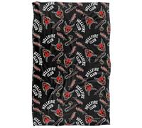 Stranger Things Hellfire Club Pattern Plaid Ultra Doux au Toucher Soyeux - 91 x 147 cm