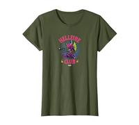 Stranger Things Hellfire Club T-Shirt, Femme, Olive, 3XL