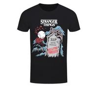 Stranger Things Hellfire Club T-shirt noir pour adultes - T-shirt graphique sous licence officielle Netflix, coton de qualité supérieure, unisexe, pour les fans et les collectionneurs, Noir , L