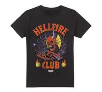 Stranger Things Hellfire Club T-Shirt Unisexe Classique en métal, Noir, M, Noir, M