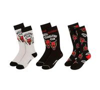 Stranger Things Lot de 3 paires de chaussettes pour homme et femme avec motifs emblématiques de la série