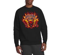 Stranger Things Hellfire Flames Unisex Sweatshirt, Black