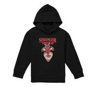 Stranger Things Hellfire Heart Youth Kids Boy Girls Pull-Over Hoodie, Athletic Heather, 9-11