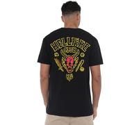 Stranger Things Hellfire Outline Front Back Unisex T Shirt, Black, Large