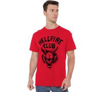 Stranger Things Hellfire Spray Logo Unisex T Shirt, Red, X-Large