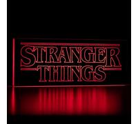 Stranger Things Lampe Logo Marchandise Officielle Netflix, Montage Murale ou Autonome avec 2 Modes de Lumière, Fonctionne sur Piles ou USB