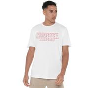 Stranger Things Logo Grid Front Back Unisex T Shirt, White, X-Large