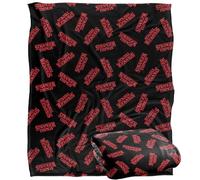 Stranger Things Logo Pattern Plaid Ultra Doux au Toucher Soyeux - 152 x 127 cm