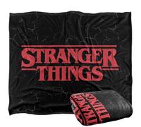 Stranger Things Logo Silky Touch Super Soft Throw Blanket 152 x 127 cm, White