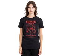 Stranger Things Mindflayer Group Horror Movie Poster Ladies T Shirt, Black, Large