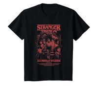 Stranger Things Mindflayer Group Horror Movie Poster T-Shirt, Enfant, Noir, 4 Ans