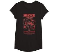 Stranger Things Mindflayer Group Horror Movie Poster T-Shirt, Fille, Noir, M