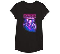 Stranger Things Neon Retro Group Logo T-Shirt, Fille, Noir, S