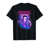 Stranger Things Neon Retro Group Logo T-Shirt, Homme, Noir, 3XL