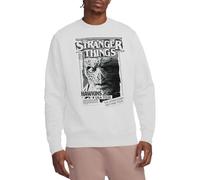 Stranger Things Newspaper Vecna Unisex Sweatshirt, White, X-Large