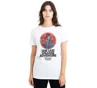 Stranger Things One Last Adventure Poster Ladies T Shirt, White, Large