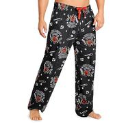 Stranger Things Pantalon de Pyjama Homme Humour Bas de Pyjama Homme Long Coton S-3XL Idée Cadeau Adulte Ado (Noir, S)