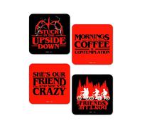 Stranger Things Phrases - Lot De 4 Sous-Verres 10 X 10 Cm