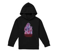 Stranger Things Pink Glow Group Youth Kids Boy Girls Pull-Over Hoodie, Black, 7-8