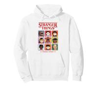 Stranger Things Pixel Group Select Character Sweat à Capuche, Unisexe pour Adultes, Blanc, XXL