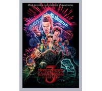 Stranger Things - Poster - Summer of 85 + cadre amovible, Shinsuke® Maxi MDF argenté, vitre acrylique