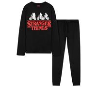 Stranger Things Pyjama Fille Ado, Ensemble de Pyjama Fille Coton, Vêtements de Nuit Enfant Ado Mixte 9-15 Ans (Noir, 13-14 Ans)