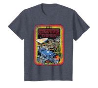Stranger Things Retro Sketch Cover T-Shirt, Enfant, Bleu Chiné, 6 Ans