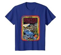 Stranger Things Retro Sketch Cover T-Shirt, Enfant, Bleu Royal, 12 Ans