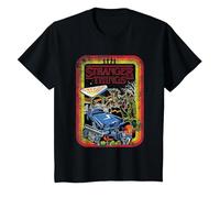 Stranger Things Retro Sketch Cover T-Shirt, Enfant, Noir, 2 Ans